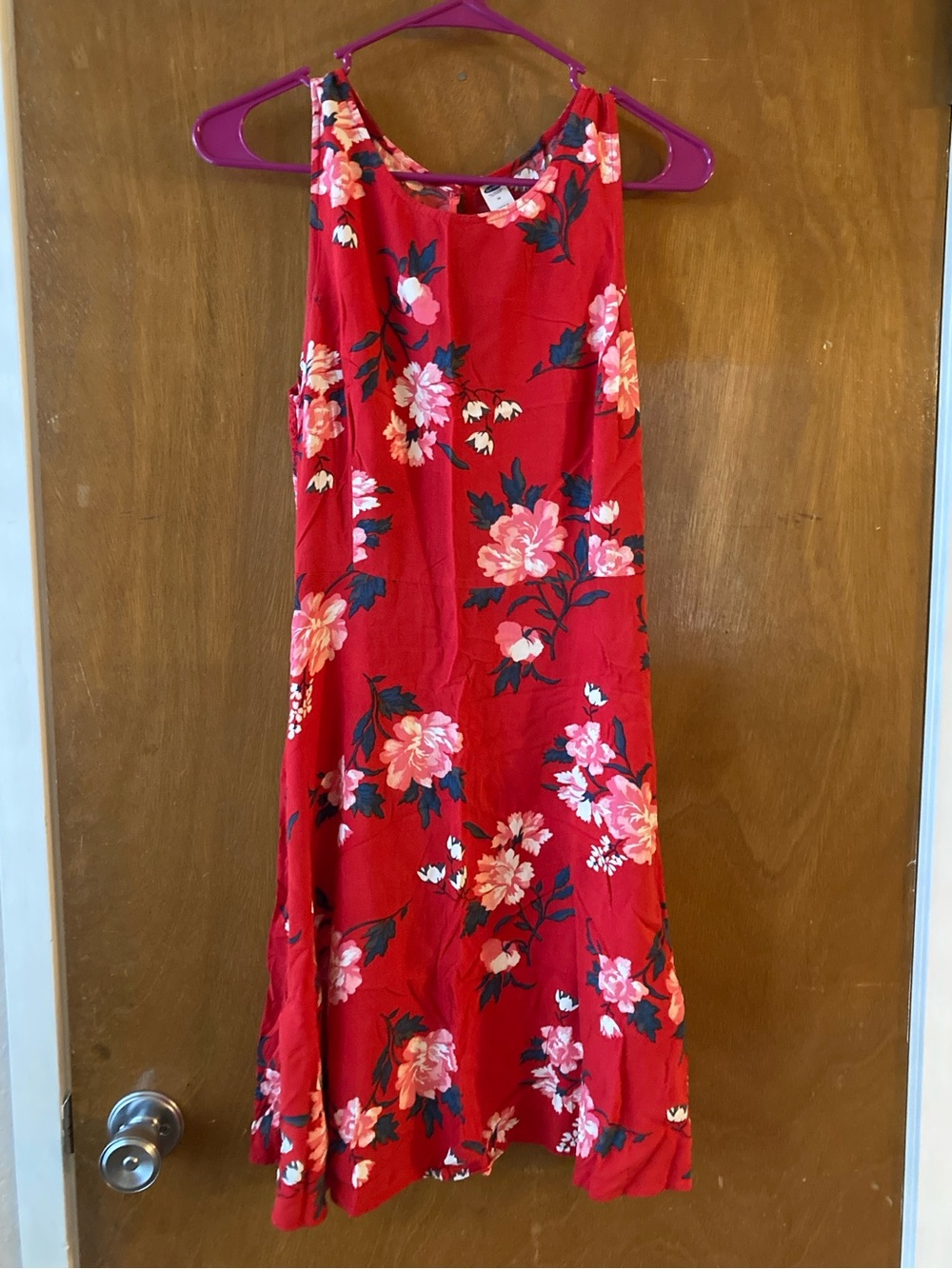 Old Navy Red Floral Dress